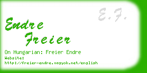 endre freier business card